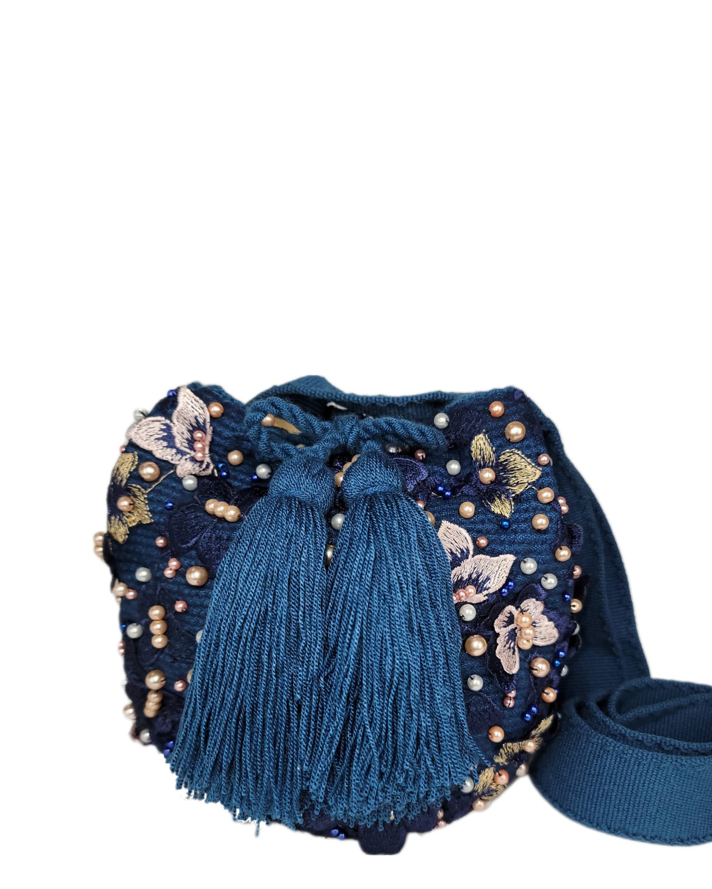 Small Wayuu Bag with Tassels & Beads